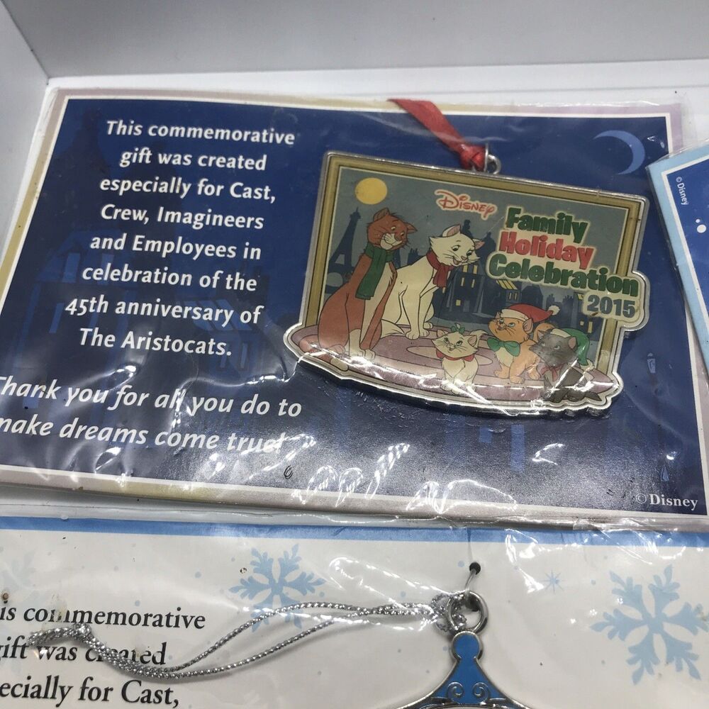 DISNEY World Cast Member Ornament LOT OF 3 2011 2014 2015 Crew 60th Free Ship - Picture 2 of 4